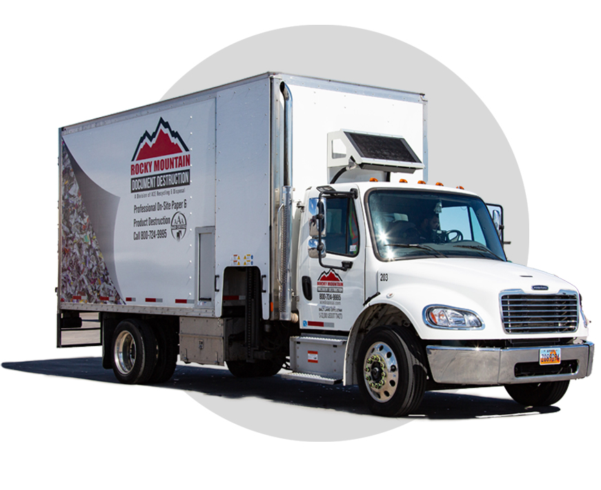 Rocky Mountain Document Destruction shred truck